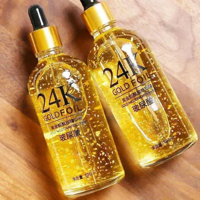 24K Gold Hyaluronic Acid Serum - Anti Aging Facial Lifting Collagen Essence - 100ml Skin Whitening Serum