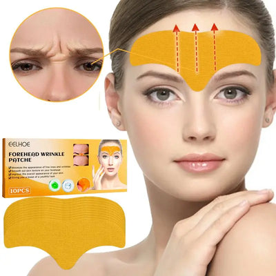 Anti-Wrinkle Forehead Line Removal Gel Patch - Set of 10 - Natural & Anti-Aging - Firming Mask for Frown Lines