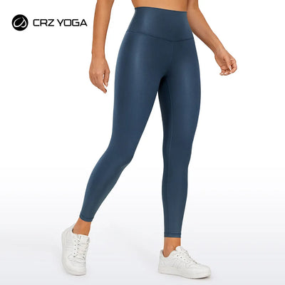 CRZ YOGA High Waisted Stretch Faux Leather Leggings 25''/28'' - Women's Yoga Pants