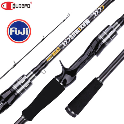 BUDEFO MAXIMUS Lure Fishing Rod 1.8m 2.1m 2.4m 2.7m 3.0m30T Carbon Spinning Baitcasting FUJI Guide Travel Lure Rod 3-50g ML/M/MH Russian Federation