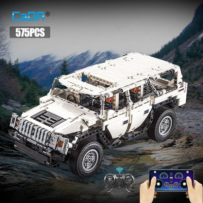 Cada 575Pcs Warrior H2 Remote Control Car Building Blocks City Racing Car AWD SUV RC Bricks Gifts Toys for Children