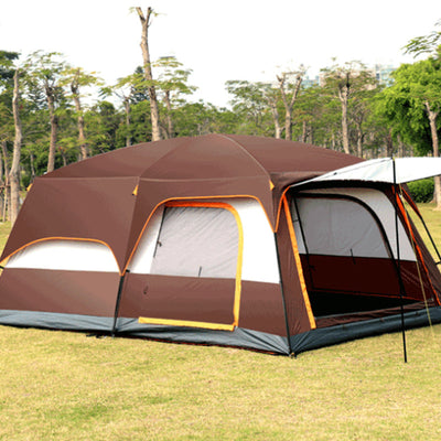 Hot sale 3-4 person Luxury Large Dome Family Waterproof double layer two rooms rainproof Outdoor Camping Tent