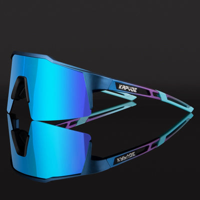 Kapvoe UV400 Sport Eyewear Mountain Bike Sport Cycling Glasses Outdoor Cycling Goggles Men Cycling Sunglasses MTB Sunglasses 1lens