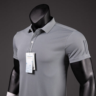 Men&#39;s Golf Shirt Luxury Functional Polo Shirt Quick-drying Perspiration Breathable Lapel Short-sleeved T-shirt for Man Summer - Essential Sporting
