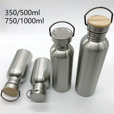 Portable Stainless Steel Water Bottle - 1000ml, 500ml, 350ml - BPA Free