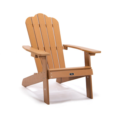 TALE Adirondack Chair Backyard Outdoor Furniture Painted Seating With Cup Holder All-Weather And Fade-Resistant Plastic Wood Ban Amazon Brown