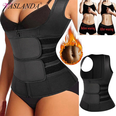 Women Waist Trainer Vest Corset Sauna Sweat Suit Compression Shirt Slimming Body Shaper Workout Tank Tops Weight Loss Shapewear