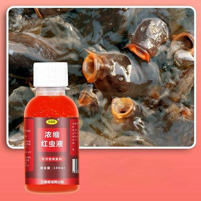 100ml High Concentration Liquid Fish Bait for Trout Cod Carp Bass - Strong Fish Attractant Concentrated Red Worm Additive