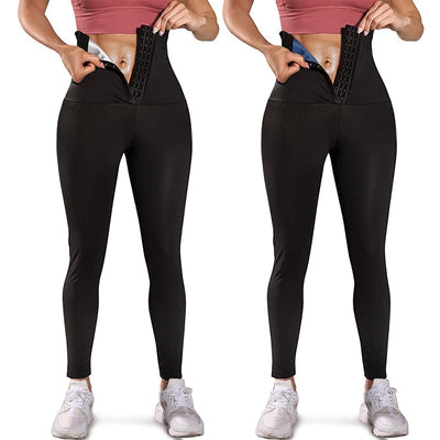 Women Sauna Leggings Sweat Pants High Waist Slimming Hot Thermo Compression Workout Fitness Tights Body Shaper Waist Trainer US