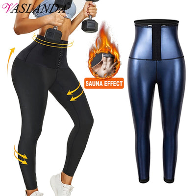 High Waist Sauna Leggings for Women Workout Sweat Pants Waist Trainer Tummy Control Hot Thermo Shapewear Gym Workout Capris