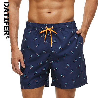 Datifer Brand Beach Shorts Summer Quick Dry Mens Board Swimsuits Man Swim Trunks Surf Swimwear Male Athletic Running Gym Pants
