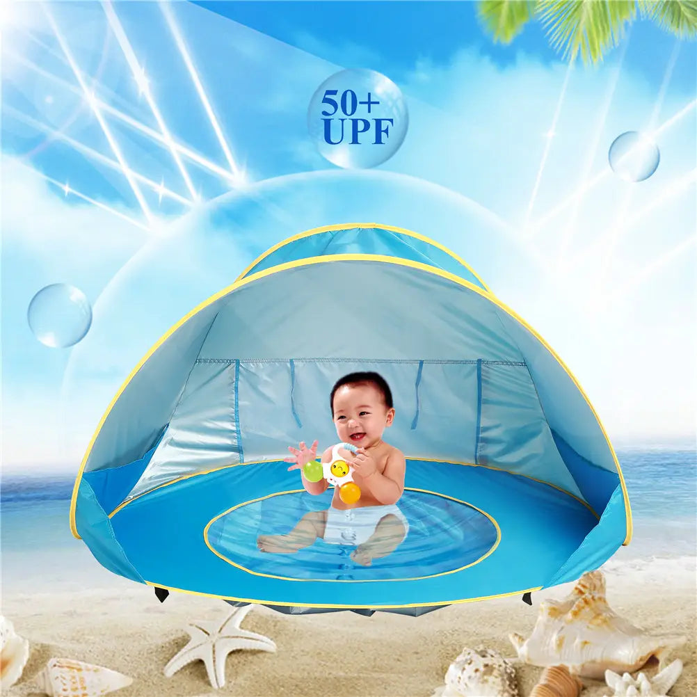 Baby beach tent kids outdoor camping easy fold up waterproof up sun awning tent uv-protecting