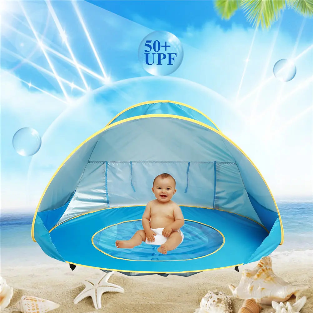 Baby beach tent kids outdoor camping easy fold up waterproof up sun awning tent uv-protecting