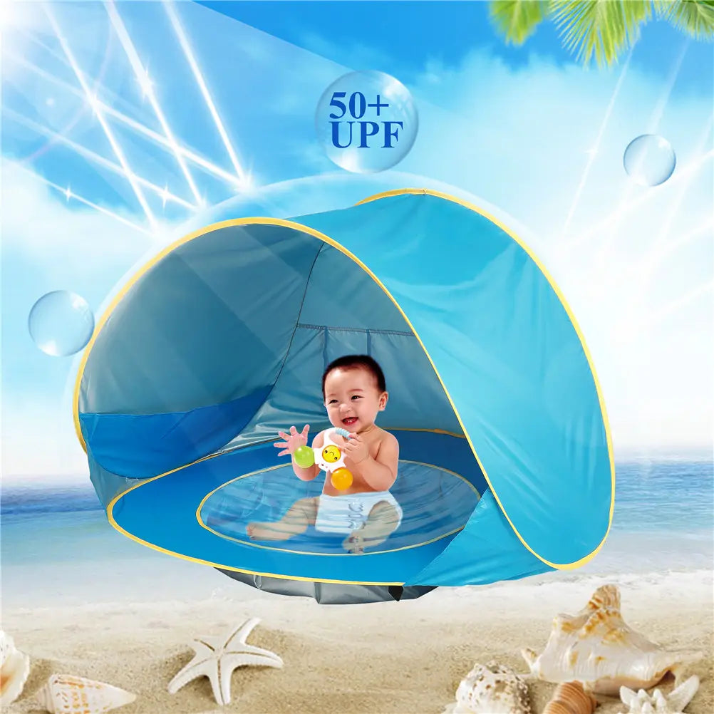 Baby beach tent kids outdoor camping easy fold up waterproof up sun awning tent uv-protecting
