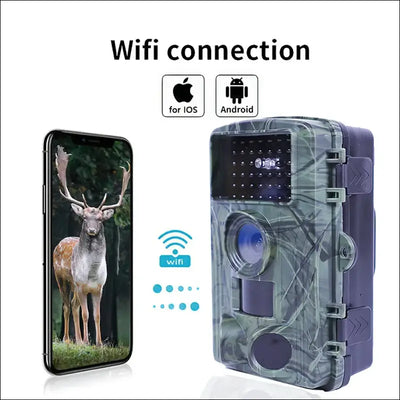 60mp wifi outdoor hunting trail camera pr1600 4k wildlife cam track motion activated infrared night