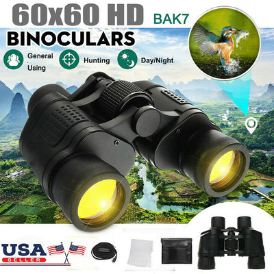 60x60 High Power Binoculars With Coordinates Portable Telescope LowLight Night Vision For Hunting Sports Travel Sightseeing