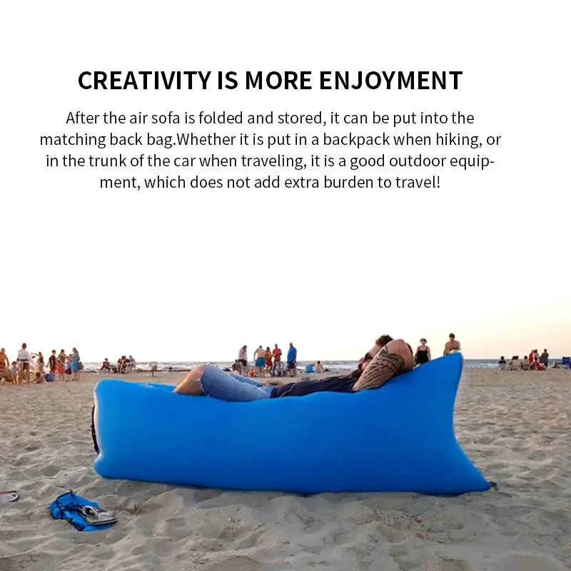 Foldable Air Sofa Inflatable Loungers Couch Sleeping Bed for Outdoor Travelling Camping Hiking Pool Beach Parties