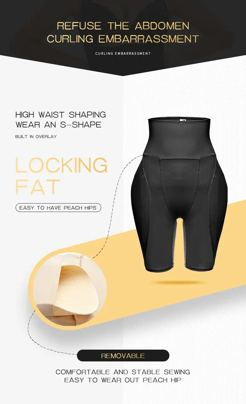 High waist hip enhancer shapewear shorts for women