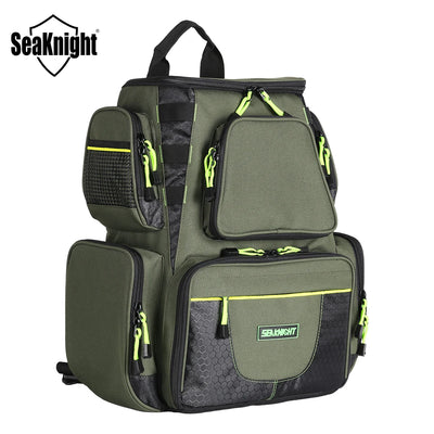 SeaKnight 25L 7.5L Fishing Bag - Large Storage Tackle Backpack - Waterproof Army Green; Camouflage Green