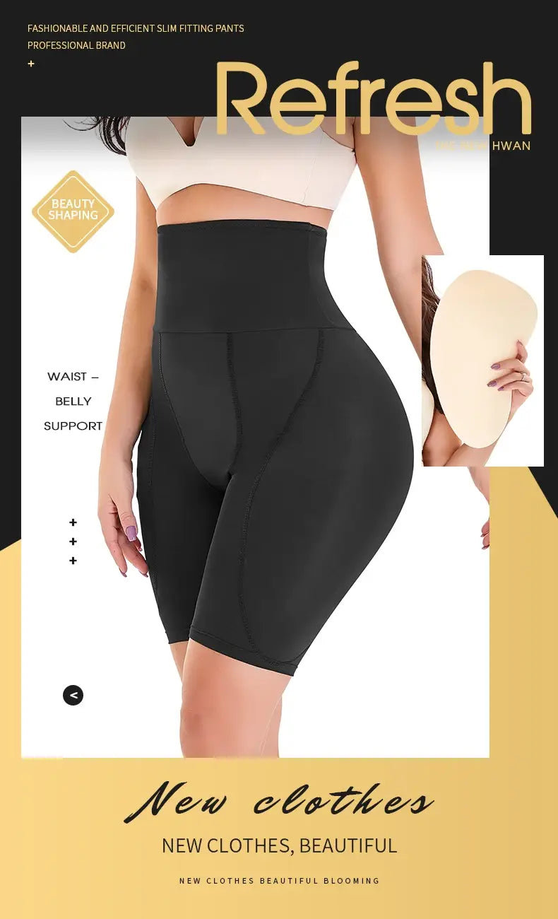 High waist hip enhancer shapewear shorts for women