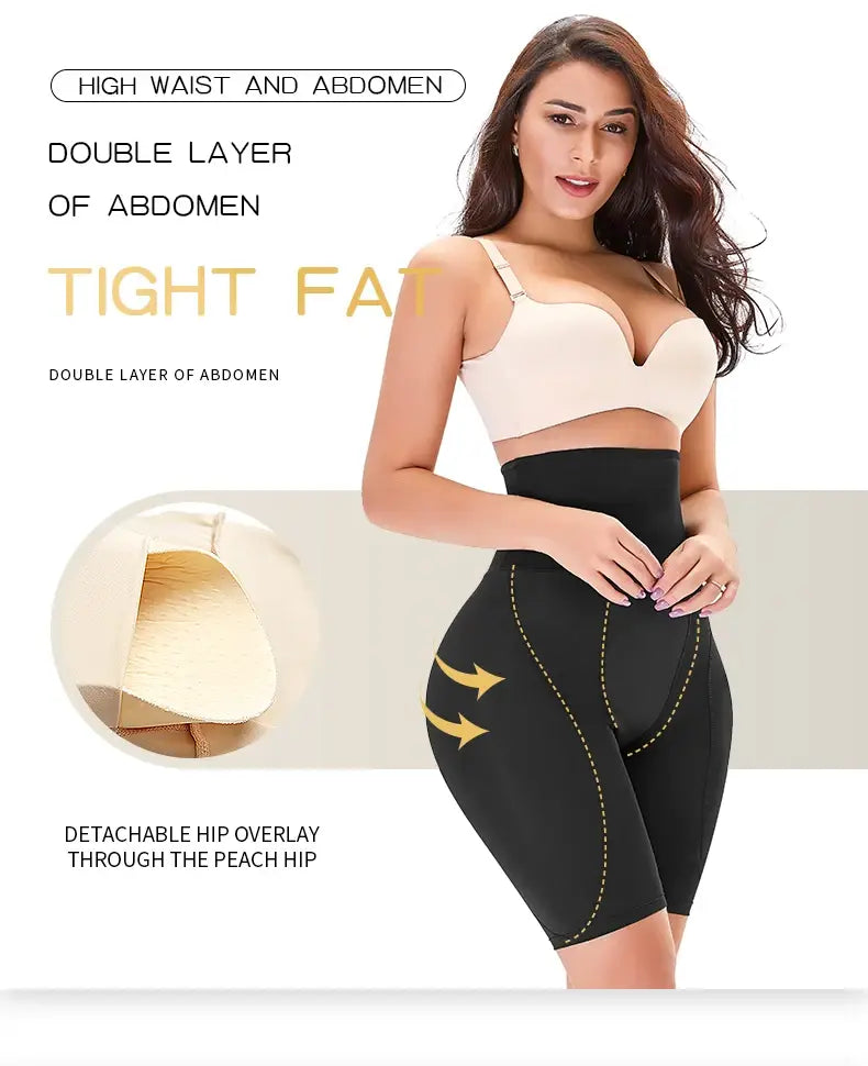 High waist hip enhancer shapewear shorts for women