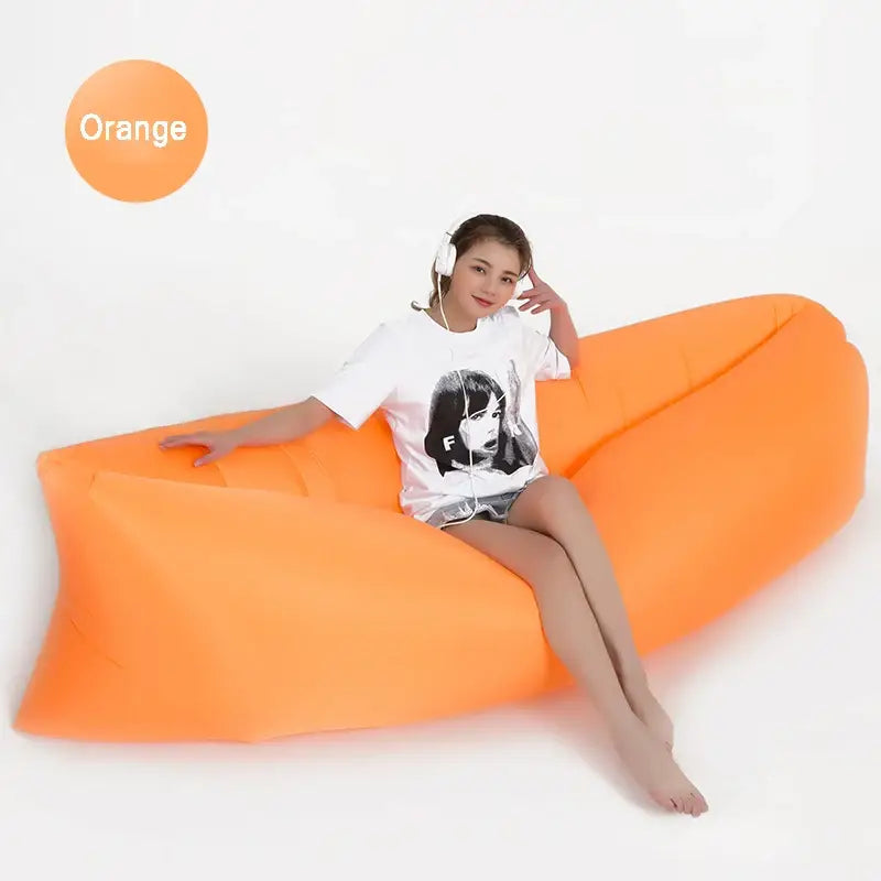 Foldable Air Sofa Inflatable Loungers Couch Sleeping Bed for Outdoor Travelling Camping Hiking Pool Beach Parties