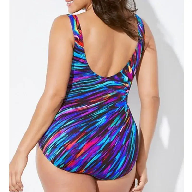 Sexy 5xl large size closed swimwear 2022 push up bodysuit women plus size swimsuit one piece