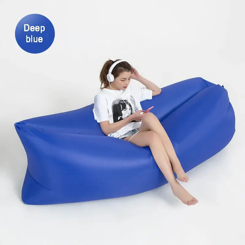 Foldable Air Sofa Inflatable Loungers Couch Sleeping Bed for Outdoor Travelling Camping Hiking Pool Beach Parties