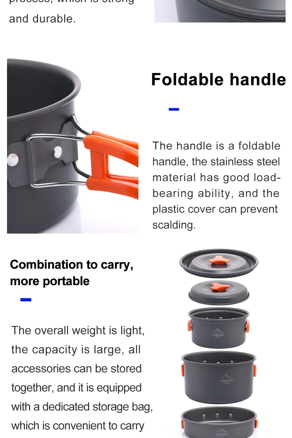 Widesea camping outdoor cookware set tableware cooking cutlery utensils hiking picnic travel