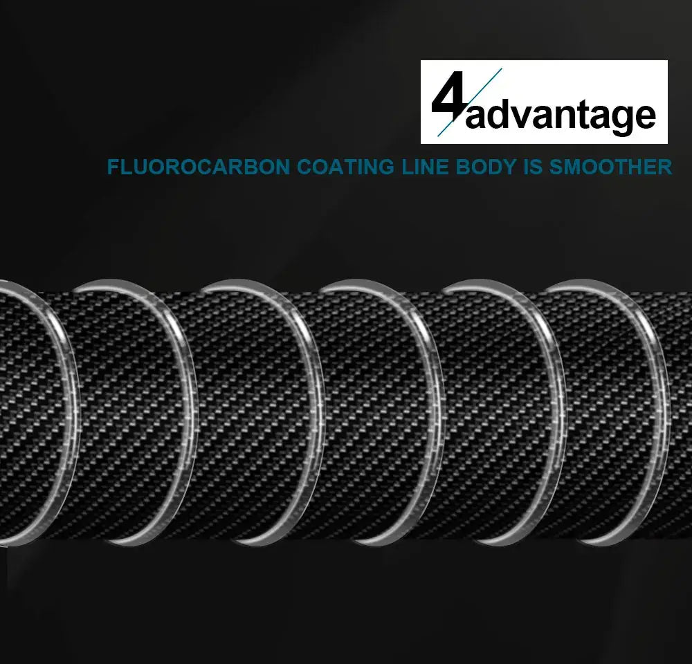 Ftk 100m fluorocarbon coating fishing line 4.14lb-34.32lb carbon fiber monofilament leader line