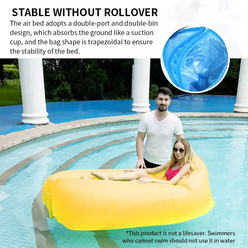 Foldable Air Sofa Inflatable Loungers Couch Sleeping Bed for Outdoor Travelling Camping Hiking Pool Beach Parties
