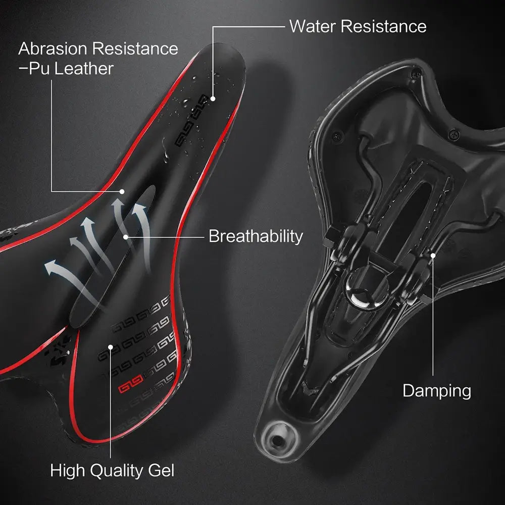 Gel mtb mountain road bike seat - comfortable soft cycling cushion