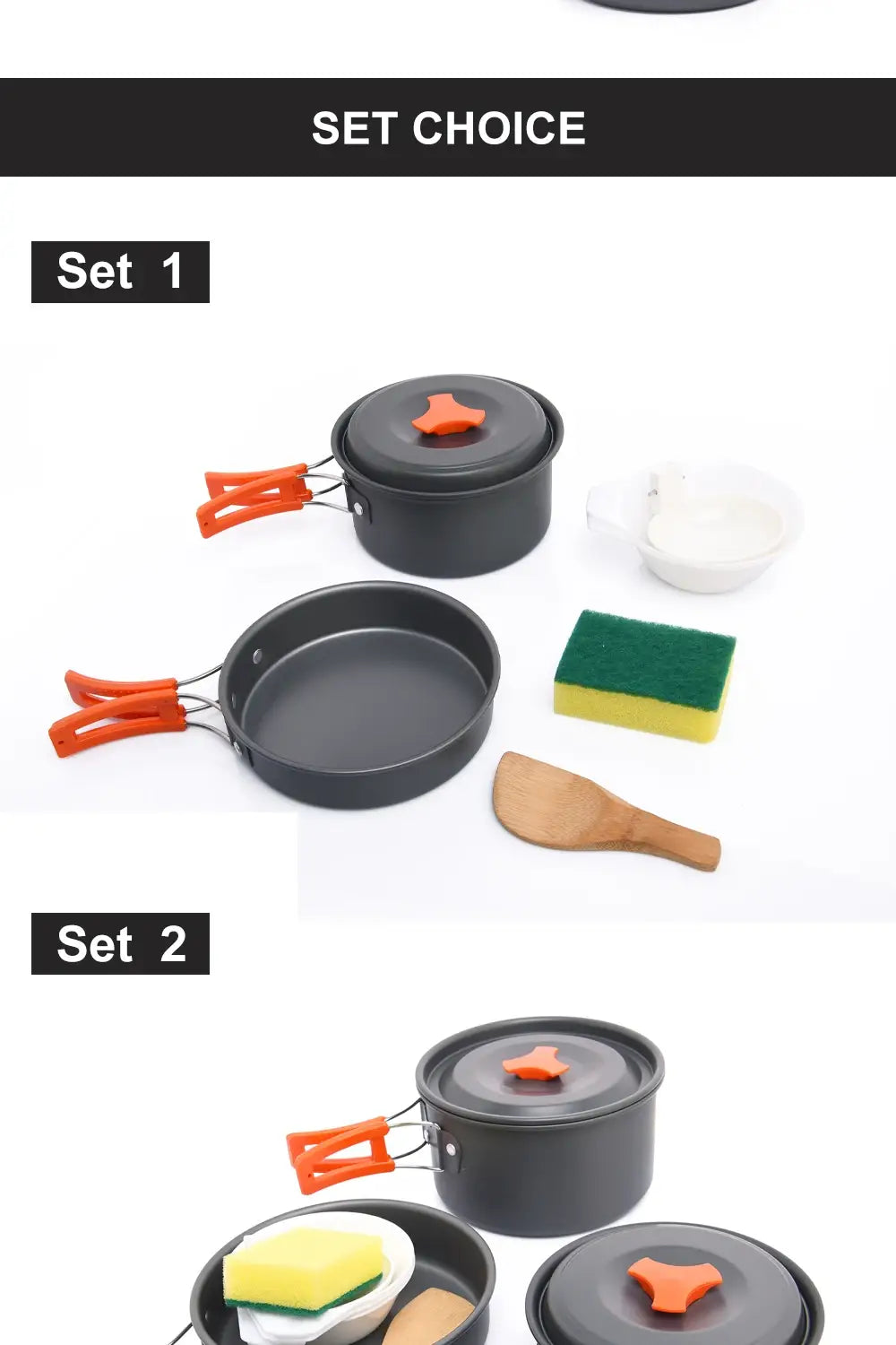 Widesea camping outdoor cookware set tableware cooking cutlery utensils hiking picnic travel