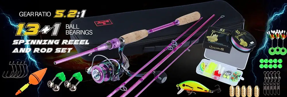 Sougayilang telescopic fishing rod and reel combo - lightweight portable and versatile