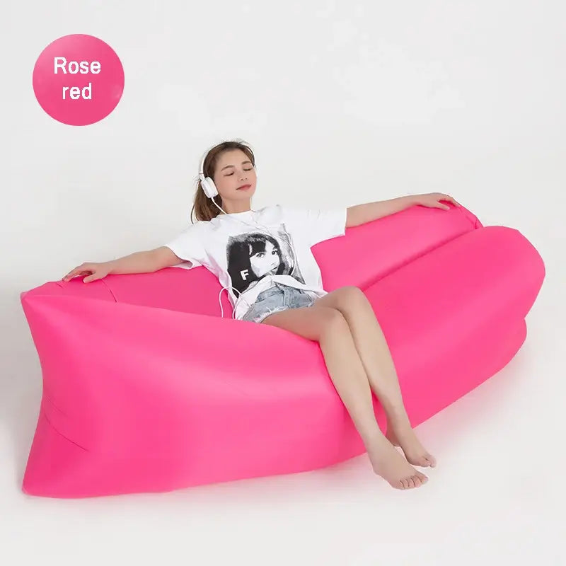 Foldable Air Sofa Inflatable Loungers Couch Sleeping Bed for Outdoor Travelling Camping Hiking Pool Beach Parties