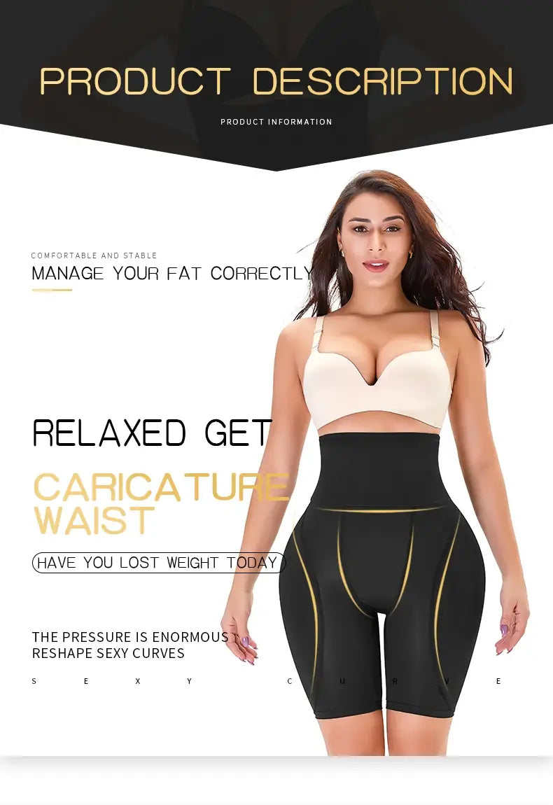 High waist hip enhancer shapewear shorts for women