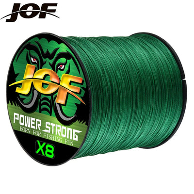 JOF Braided Fishing Line 8 Strands 100M 300M 500M PE Multifilament Wire Strong Japan Cord For Carp Accessories