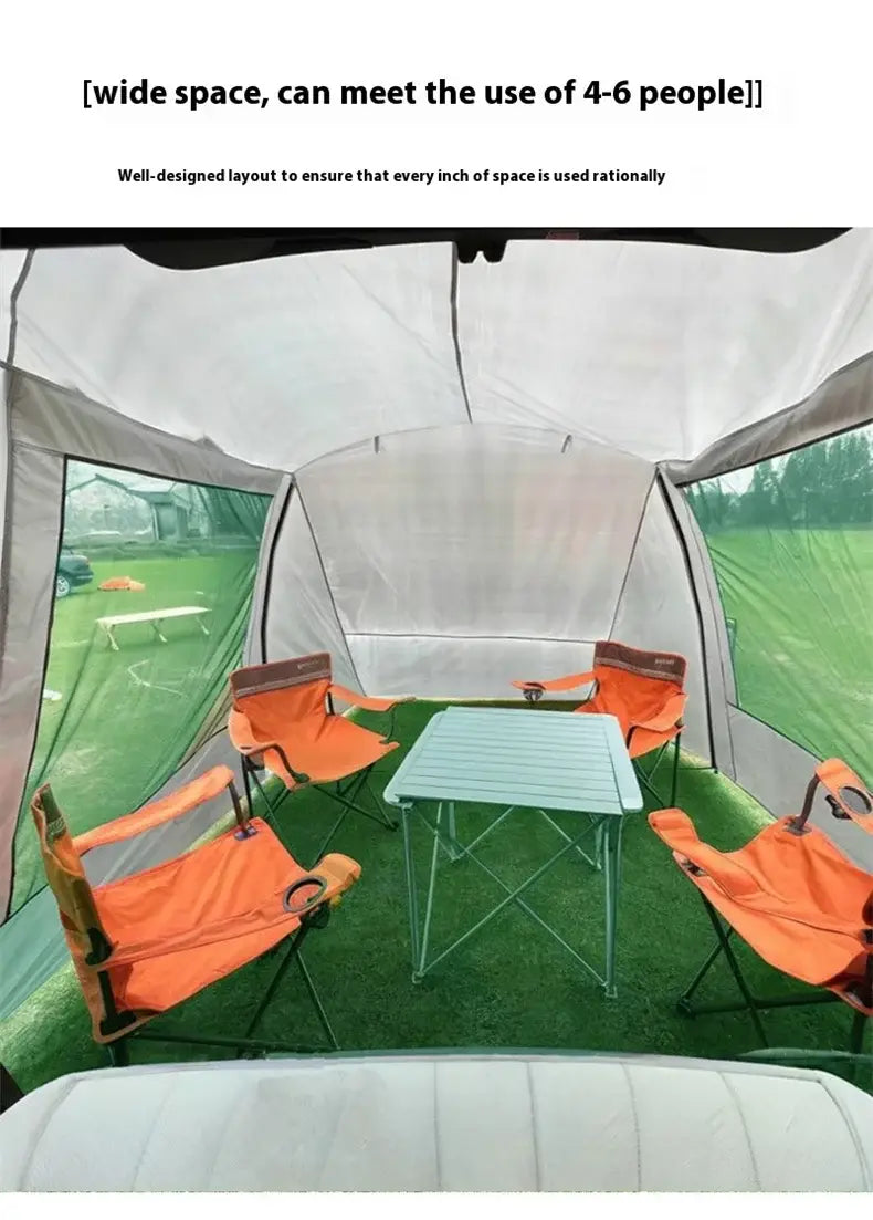 Lohascamping car box docking tent portable waterproof suv tail tent 3-4 people dome tent sunshade