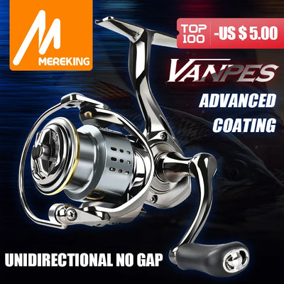 MEREDITH VANPES Series Rust Free And Smooth bearing 5.0:1 Fishing Reel Drag System 8Kg Max Power Spinning Wheel Fishing Coil
