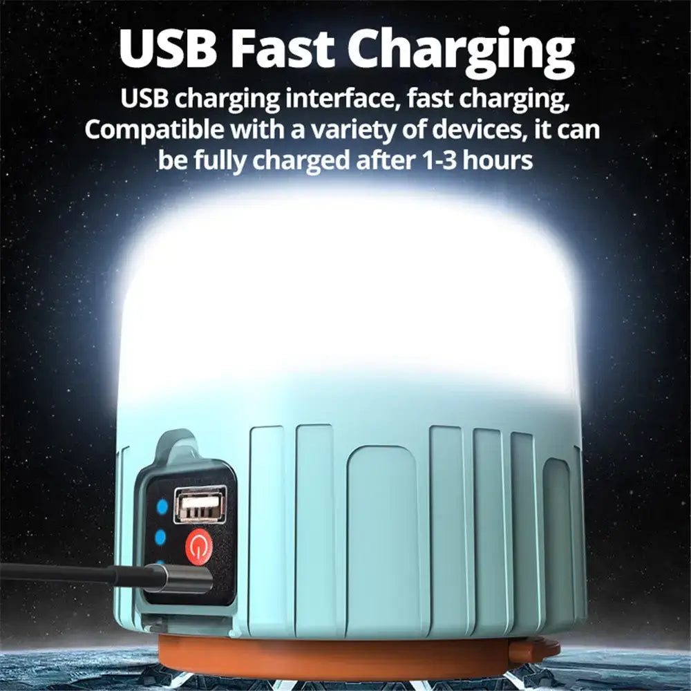 Outdoor Solar LED Camping Lights USB Rechargeable Tent Portable Lanterns Emergency Lights For Fishing Barbecue Camping