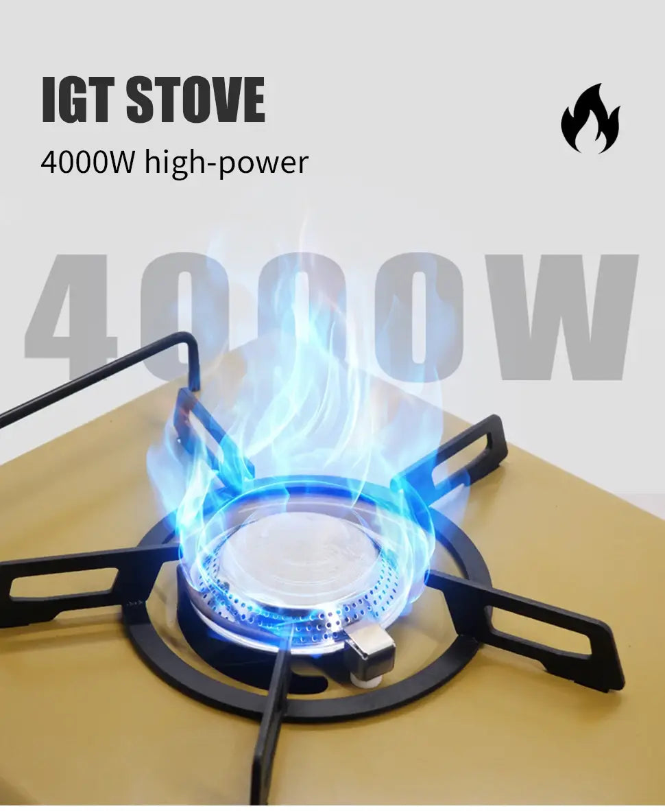 Westtune camping igt stove 4000w high power gas stove folding portable gas burner compatible