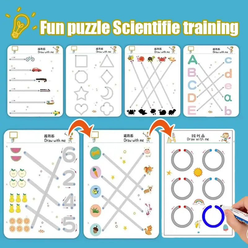 Montessori drawing toy set for toddler learning activities