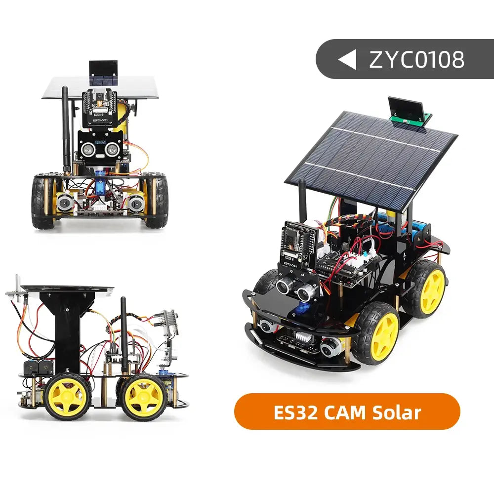 Automation robot car kits for arduino programming esp32 cam solar tracking and charging set diy