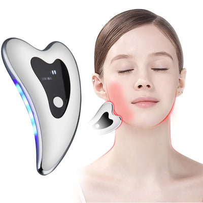 Facial Massager with Gua Sha Function and Double Chin Removal - Skin Scraping Massage Tool