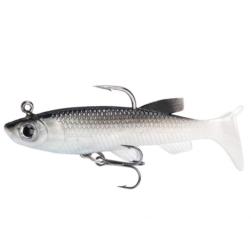 5pcs soft lure fishing kit 8cm/2.8in - artificial bait with cool fishing hooks