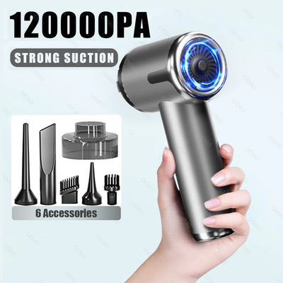 120000PA Mini Car Vacuum Cleaner Portable Wireless Hand held Cleaner for Home Appliance Powerful Cleaning Machine Car Cleaner