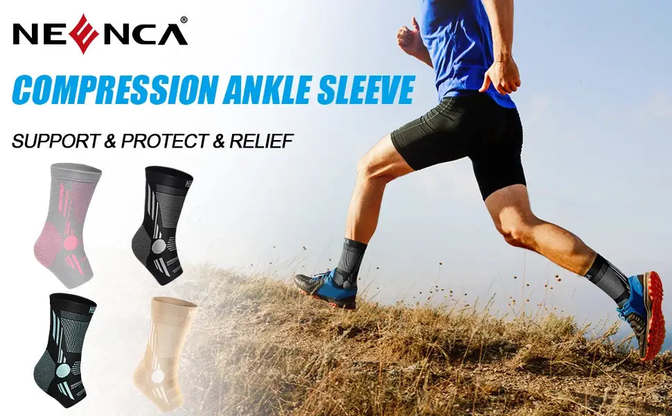 Ankle brace compression sleeve support for achilles tendonitis plantar fasciitis joint pain