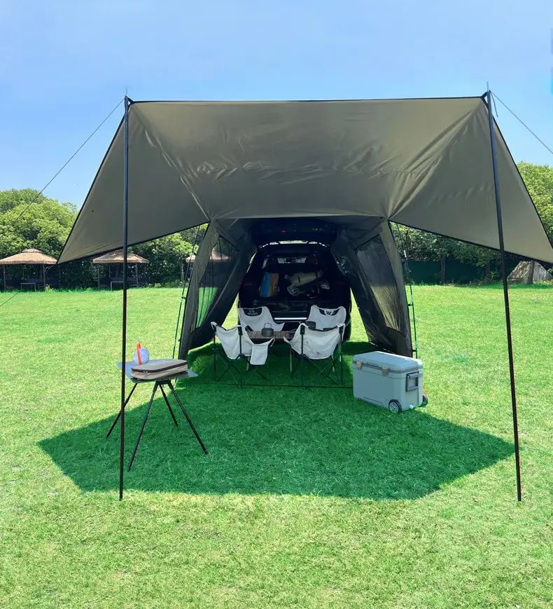 Lohascamping car box docking tent portable waterproof suv tail tent 3-4 people dome tent sunshade