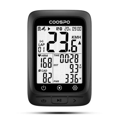 Wireless Bicycle Odometer GPS Speedometer - COOSPO BC107, Bluetooth5.0, Waterproof, Odometer, Stopwatch