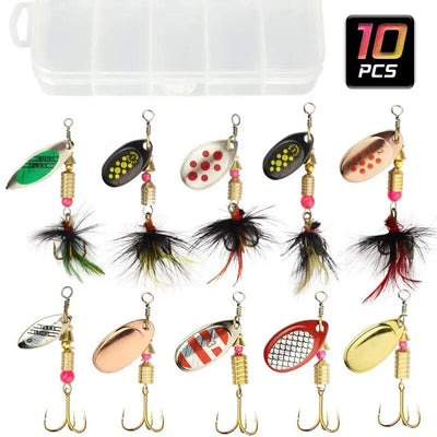 Metal Spoon Spinner Lure 2 to 8g 3.5g 10pcs/Lot Spoonbait Crankbaits Fishing Wobblers For Pike Crochet Set Bait Tackles